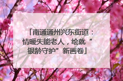 南通通州兴东街道：情暖失能老人，绘就“银龄守护”新画卷