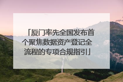 厦门率先全国发布首个聚焦数据资产登记全流程的专项合规指引