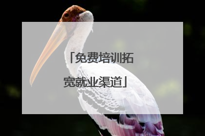 免费培训拓宽就业渠道