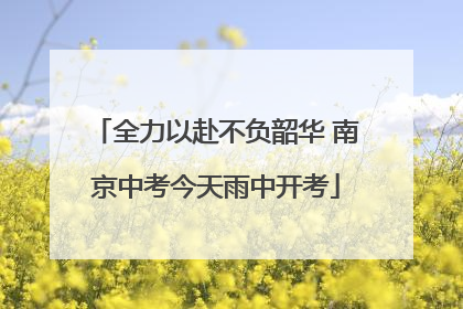 全力以赴不负韶华 南京中考今天雨中开考
