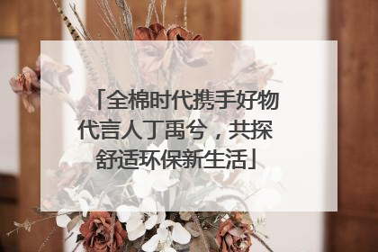 全棉时代携手好物代言人丁禹兮，共探舒适环保新生活