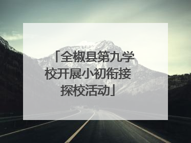 全椒县第九学校开展小初衔接探校活动