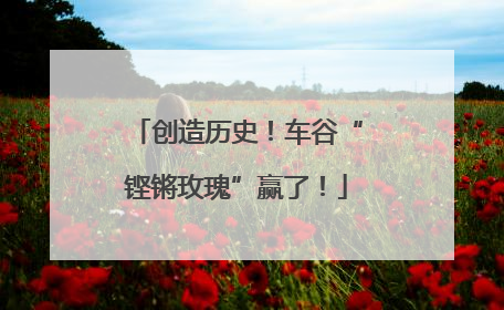 创造历史！车谷“铿锵玫瑰”赢了！