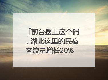 前台摆上这个码，湖北这里的民宿客流量增长20%｜湖北市场监管所的故事