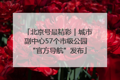 北京号最精彩｜城市副中心57个市级公园“官方导航”发布