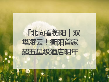 北向看衡阳｜双塔凌云！衡阳首家超五星级酒店明年6月开业