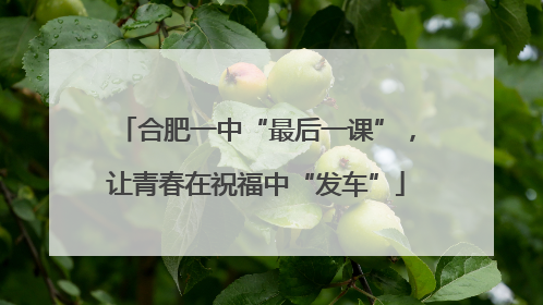 合肥一中“最后一课”，让青春在祝福中“发车”