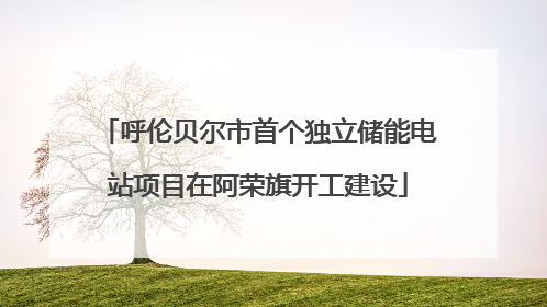 呼伦贝尔市首个独立储能电站项目在阿荣旗开工建设