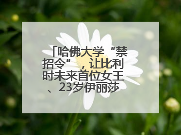 哈佛大学“禁招令”，让比利时未来首位女王、23岁伊丽莎白公主难毕业