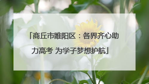 商丘市睢阳区：各界齐心助力高考 为学子梦想护航