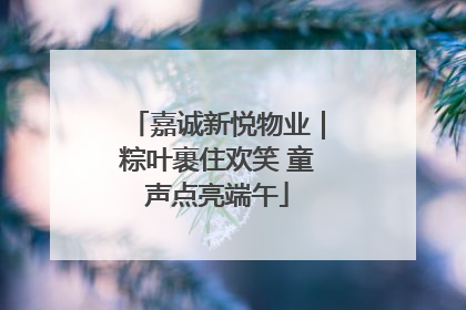 嘉诚新悦物业｜粽叶裹住欢笑 童声点亮端午