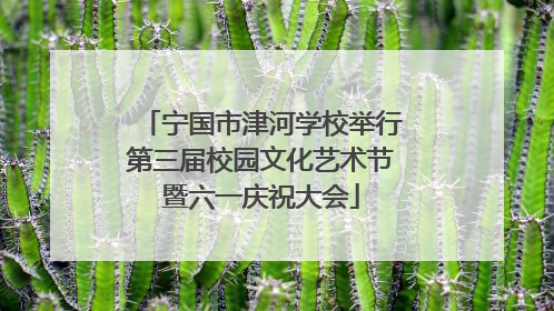 宁国市津河学校举行第三届校园文化艺术节暨六一庆祝大会