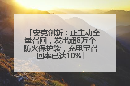 安克创新：正主动全量召回，发出超8万个防火保护袋，充电宝召回率已达10%
