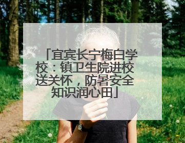 宜宾长宁梅白学校：镇卫生院进校送关怀，防暑安全知识润心田