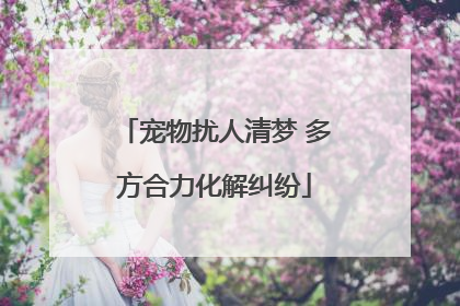宠物扰人清梦 多方合力化解纠纷