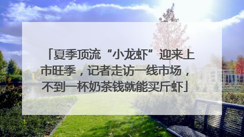 夏季顶流“小龙虾”迎来上市旺季，记者走访一线市场，不到一杯奶茶钱就能买斤虾