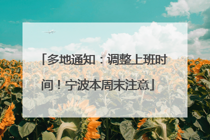 多地通知：调整上班时间！宁波本周末注意