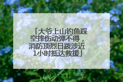 大爷上山钓鱼踩空摔伤动弹不得，消防顶烈日跋涉近1小时抵达救援
