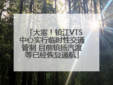 大雾！镇江VTS中心实行临时性交通管制 目前镇扬汽渡等已经恢复通航