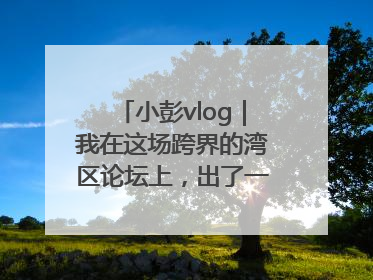 小彭vlog｜我在这场跨界的湾区论坛上，出了一道高考题……