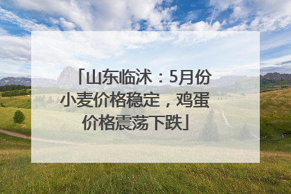 山东临沭：5月份小麦价格稳定，鸡蛋价格震荡下跌