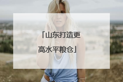 山东打造更高水平粮仓