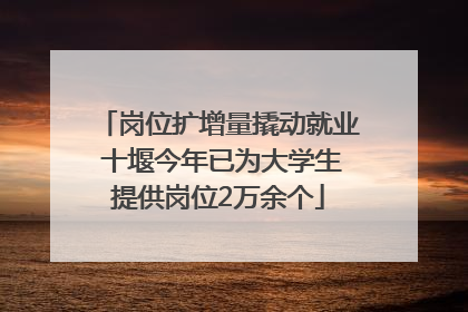 岗位扩增量撬动就业 十堰今年已为大学生提供岗位2万余个