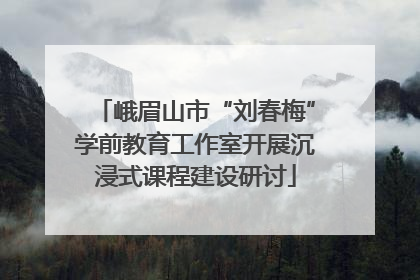 峨眉山市“刘春梅”学前教育工作室开展沉浸式课程建设研讨