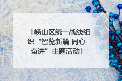 崂山区统一战线组织“智览新篇 同心奋进”主题活动