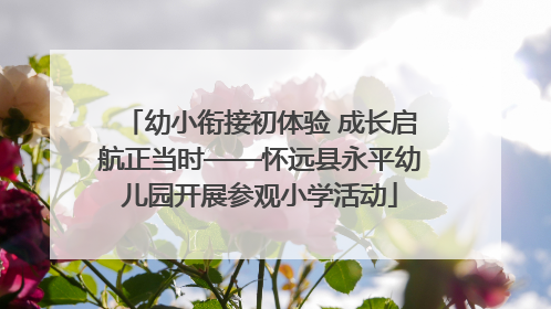 幼小衔接初体验 成长启航正当时——怀远县永平幼儿园开展参观小学活动