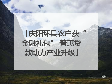 庆阳环县农户获“金融礼包” 普惠贷款助力产业升级