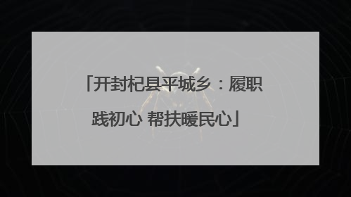 开封杞县平城乡：履职践初心 帮扶暖民心