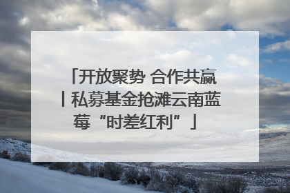 开放聚势 合作共赢丨私募基金抢滩云南蓝莓“时差红利”