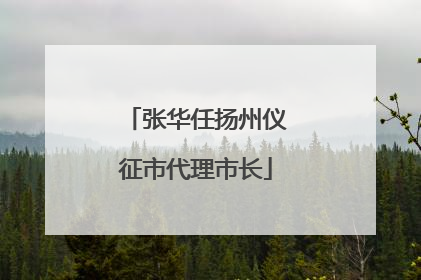 张华任扬州仪征市代理市长