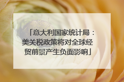 意大利国家统计局：美关税政策将对全球经贸前景产生负面影响