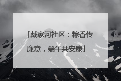 戴家河社区：粽香传廉意，端午共安康