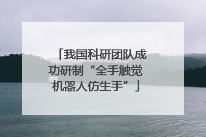 我国科研团队成功研制“全手触觉机器人仿生手”