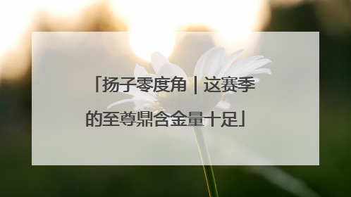 扬子零度角｜这赛季的至尊鼎含金量十足