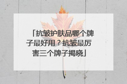 抗皱护肤品哪个牌子最好用？抗皱最厉害三个牌子揭晓