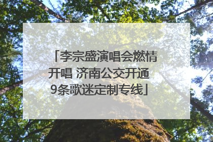 李宗盛演唱会燃情开唱 济南公交开通9条歌迷定制专线