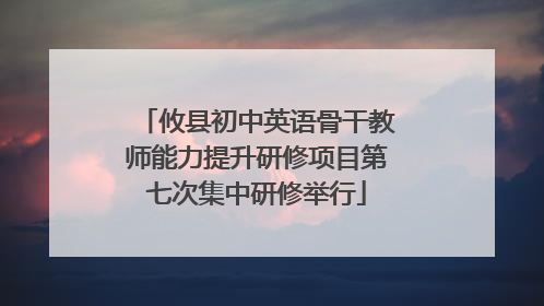 攸县初中英语骨干教师能力提升研修项目第七次集中研修举行