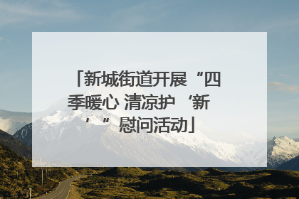 新城街道开展“四季暖心 清凉护‘新’”慰问活动