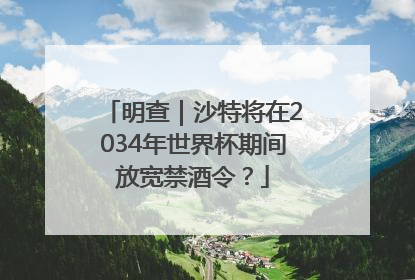 明查｜沙特将在2034年世界杯期间放宽禁酒令？