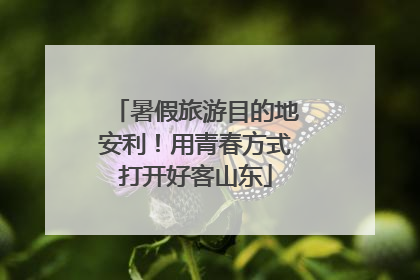 暑假旅游目的地安利！用青春方式打开好客山东
