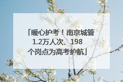 暖心护考！南京城管1.2万人次、198个岗点为高考护航