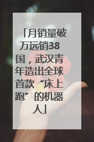 月销量破万远销38国，武汉青年造出全球首款“床上跑”的机器人