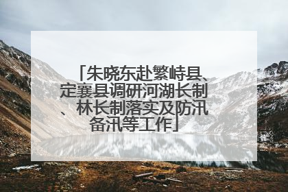 朱晓东赴繁峙县、定襄县调研河湖长制、林长制落实及防汛备汛等工作