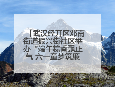 武汉经开区邓南街道振兴街社区举办“端午粽香飘正气 六一童梦筑廉心” 主题活动