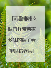 武警郴州支队官兵带着家乡味的粽子看望退伍老兵