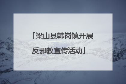 梁山县韩岗镇开展反邪教宣传活动